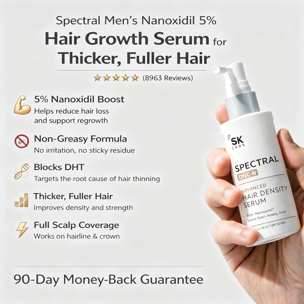 Spectral Men’s Nanoxidil 5% Hair Growth Serum for Thicker, Fuller Hair