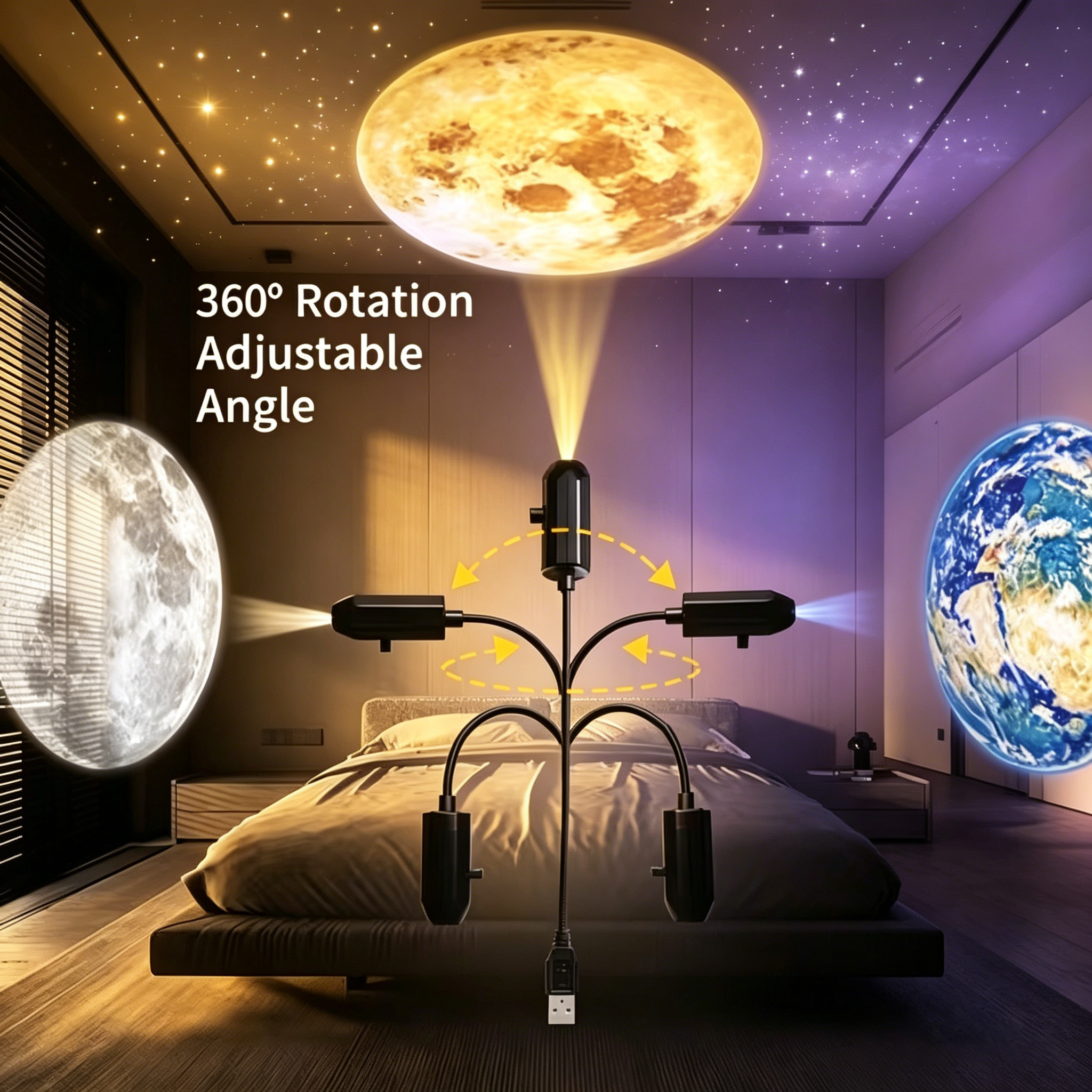 Mother's Day Gift | USB Projector Light Soft Light for Peaceful Nights