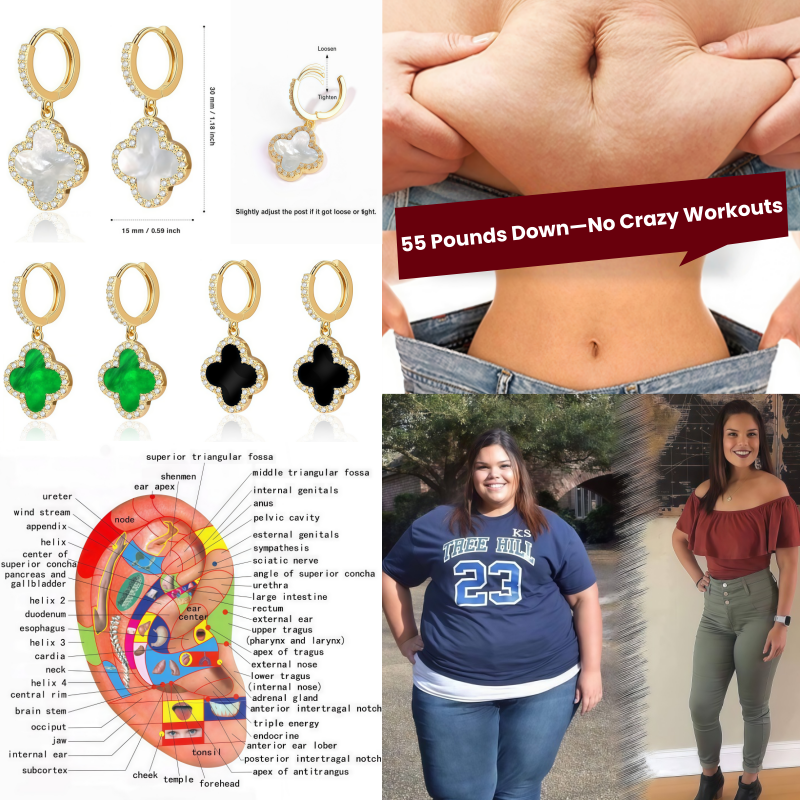 UK’s #1 Lucky Clover Germanium Earrings — Burn Fat & Slim Effortlessly