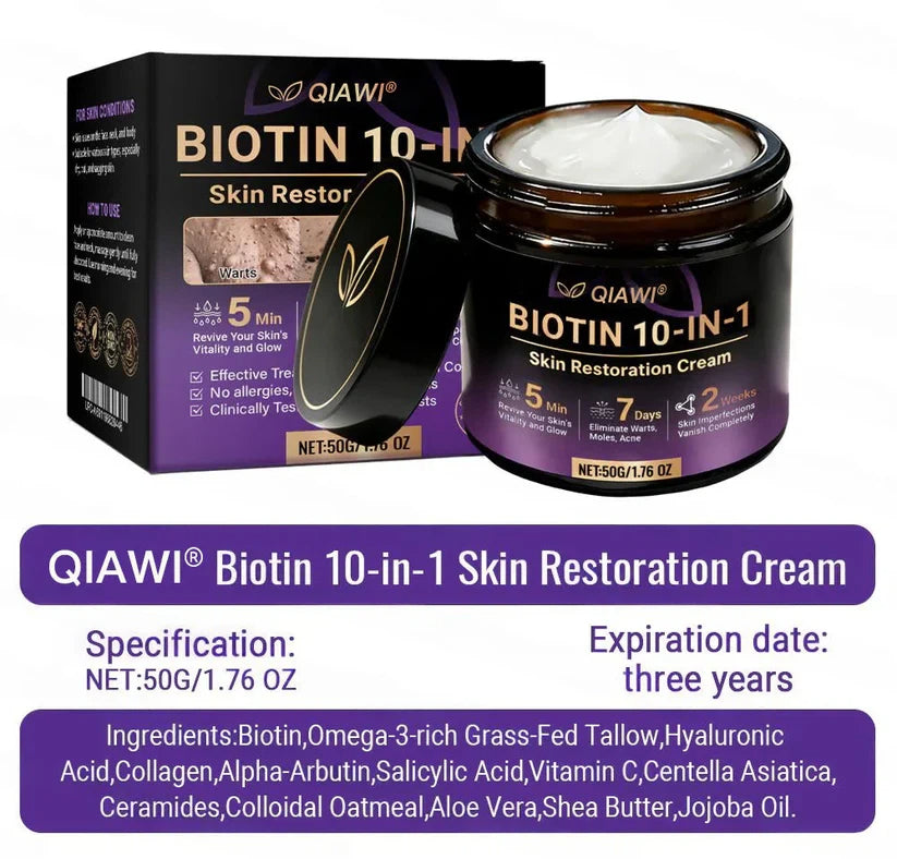 🔥LAST DAY 50% OFF - QIAWI® Biotin 10-in-1 Skin Restoration Cream