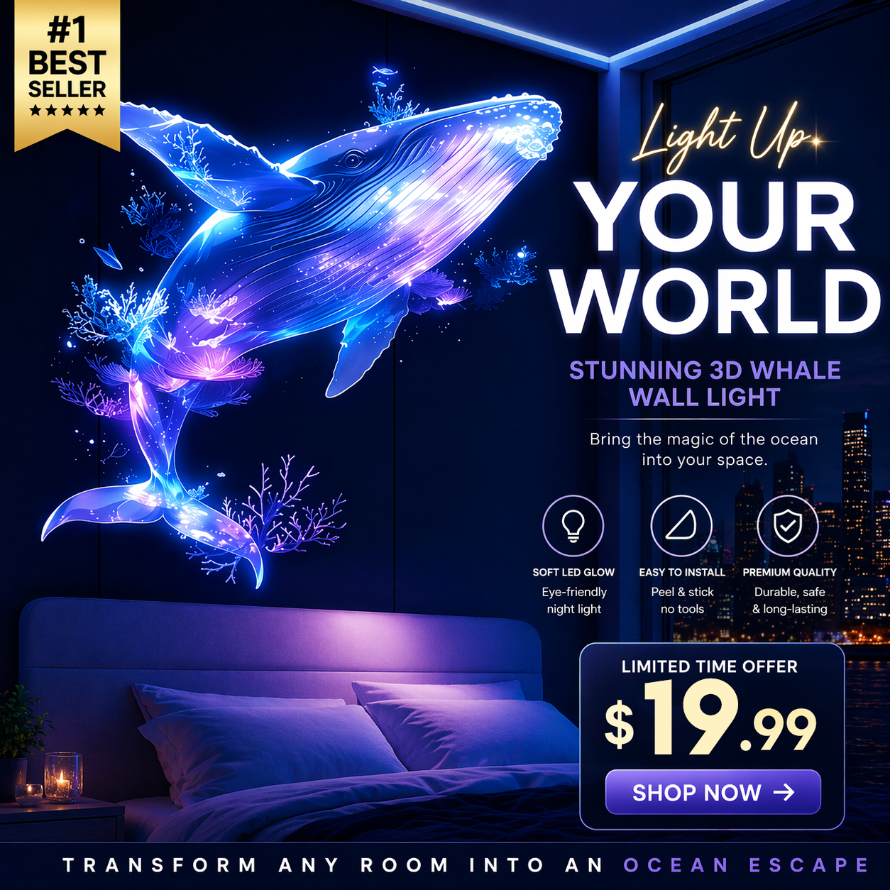 Mother's Day Gift | USB Projector Light Soft Light for Peaceful Nights