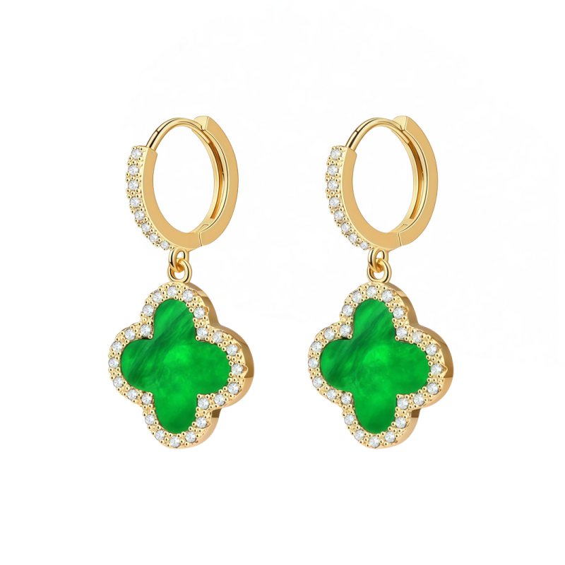 UK’s #1 Lucky Clover Germanium Earrings — Burn Fat & Slim Effortlessly