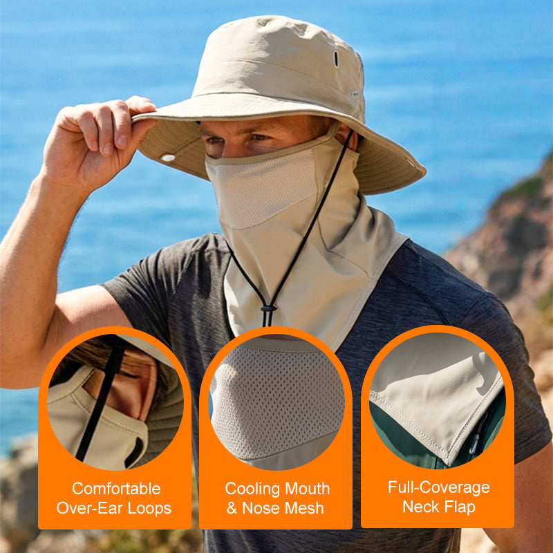 🔥Free Shipping 🔥UV Protection Bucket Hat with Face Cover