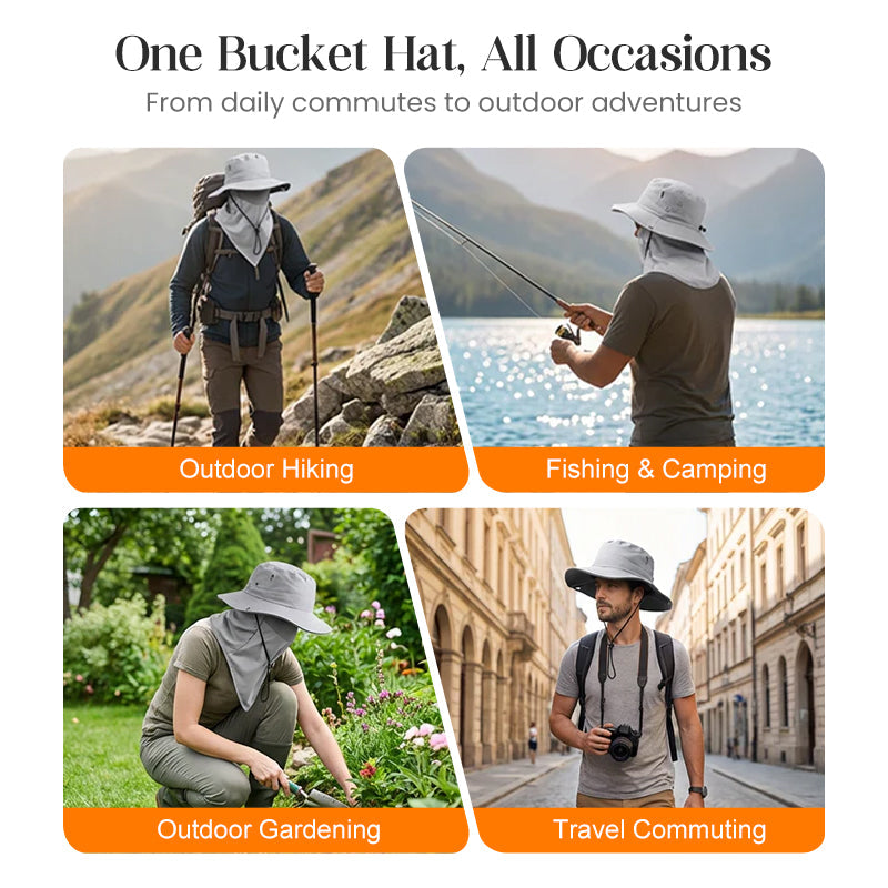 🔥Free Shipping 🔥UV Protection Bucket Hat with Face Cover