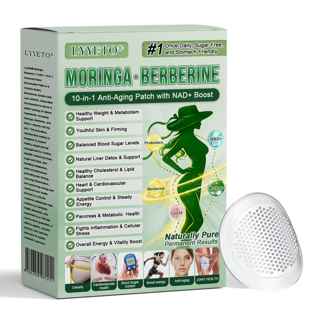 🇺🇸 Official Store | ☀️☀️ Moringa Berberine + NAD+ 10-in-1 Nano Microneedle Patch(Just once a day, visible changes in 7 days)