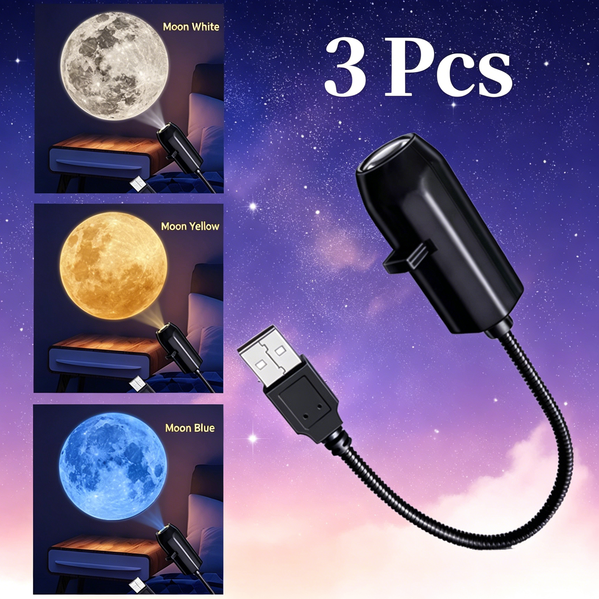 Mother's Day Gift | USB Projector Light Soft Light for Peaceful Nights