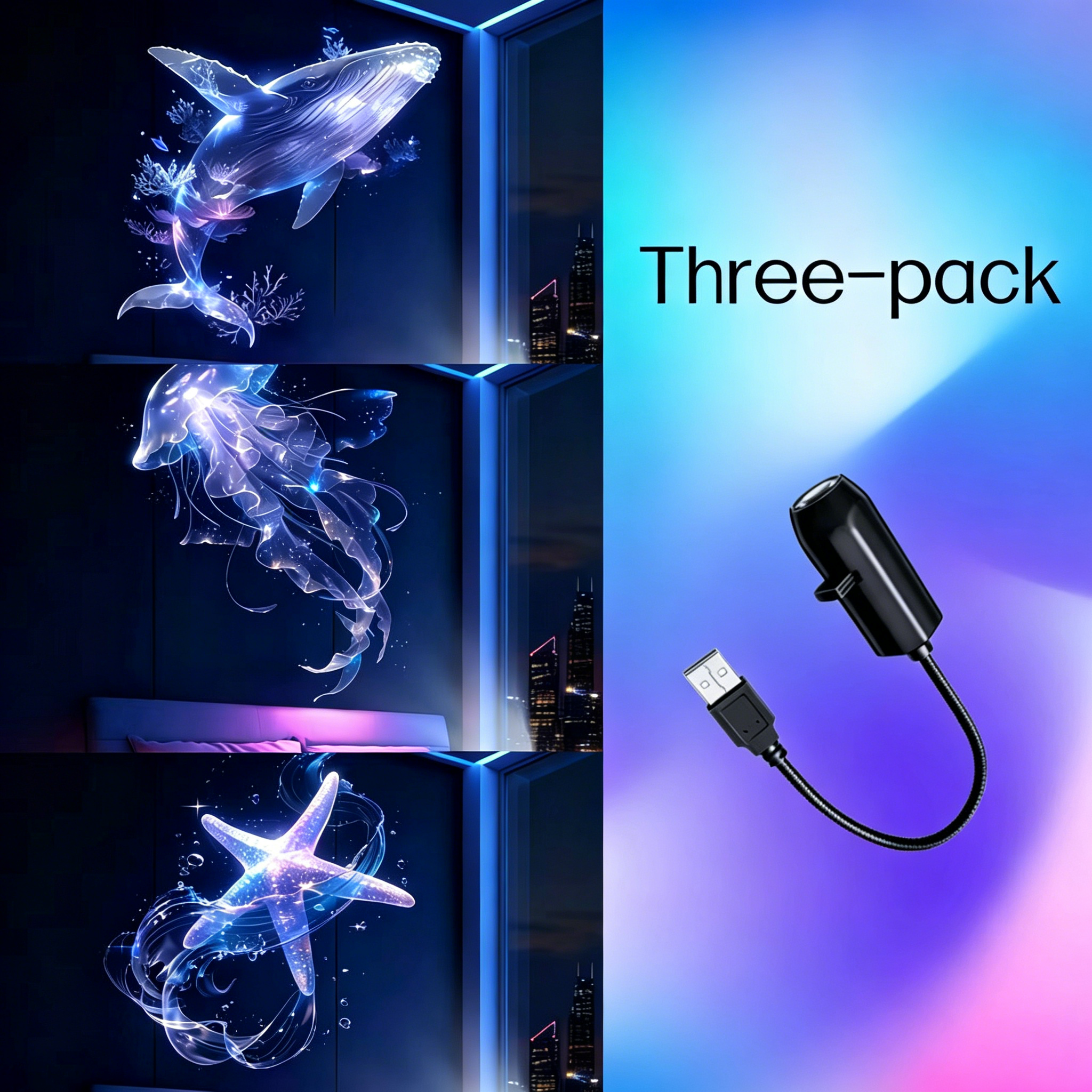 Mother's Day Gift | USB Projector Light Soft Light for Peaceful Nights